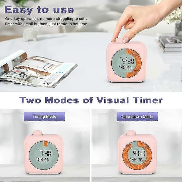 Digital visuell timer 3-i-1 klocka med timer 60-minuters nedräkning stoppur för köksmatlagning studieundervisning utgåva 1031