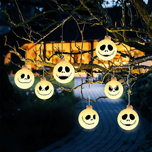 Dekorationer 3 meter 20 stycken LED Nightmare Before Christmas Ljus 8 lägen Batteridriven Utomhus Vattentät för Halloween Dekorationer Utomhus