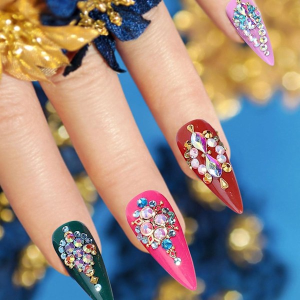 Litet Kristall Strass Kit | 3500 Delar Glitter Resin Strass Kit, Flatback AB Klara Juveler Diamanter Nageldekorationer för Niktule A