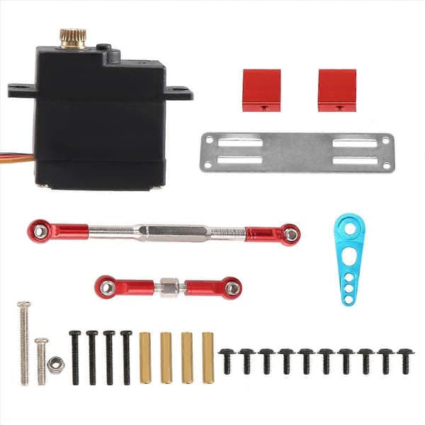 17G metallinen ohjaustangon servokiinnityssarja C14 1/16 RC-autoon Multicolor