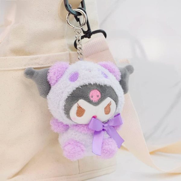 Uusi Kawaii Söpö Anime Tyttö Pehmo Avaimenperä Riippuva Koru Tytöille Lahja (Violetti)