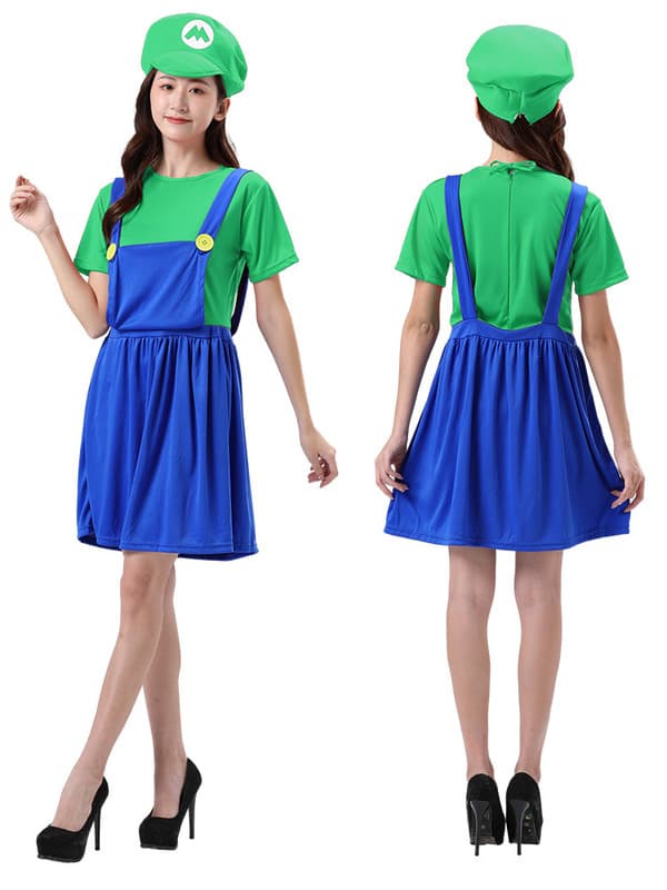 Mario-kostume til mænd, Super Mario-kostume til børn og voksne Red-Boy Red-Boy L