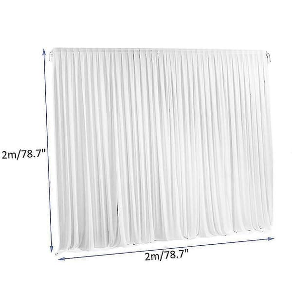 Hvite scenetepper i silke til bryllup og bursdagsfest White 2m x 2m