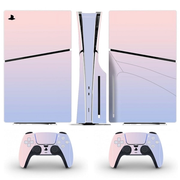 Playstation 5 Slim Ps5 Slim Lighting Pink Skin Decal Og Controller Klistremerker Sett, Riperesistent (Disk) Style11