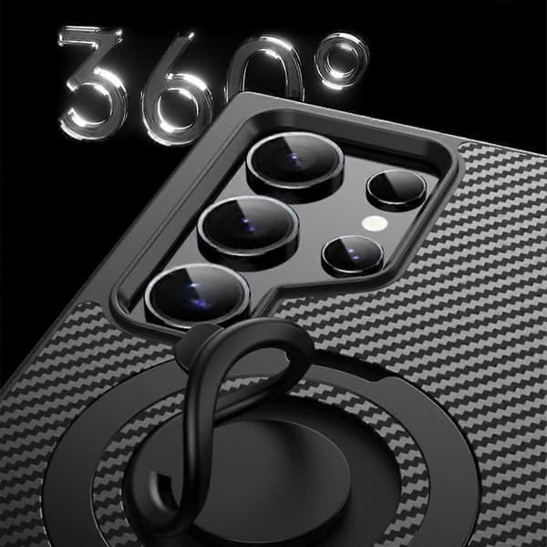 Magnetic Rotating Kickstand Case Compatible with Samsung S23 Ultra Shockproof TPU & Acrylic