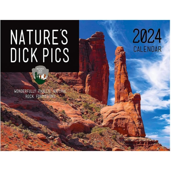 Nature's Cock Shots Kalender 2024 | Hengelige Morsomme Kalendere 2024 | Månedlig Veggkunst Familie Kalender | Organisering