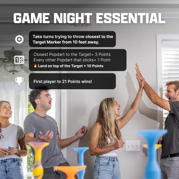 Popdarts PRO Pack Spelset - Inomhus, Utomhus Kastspel med Sugpropp