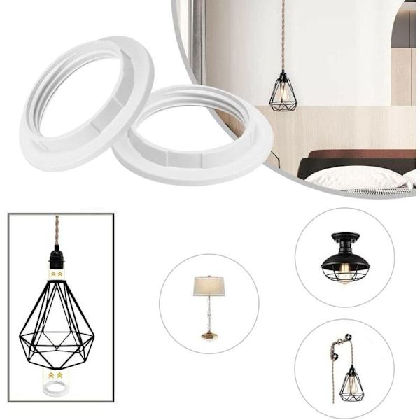 Promotion, 8 pcs E27 Lampshade Reducer Ring Flat Lampshade Ring Adapter Converter, AAFGVC