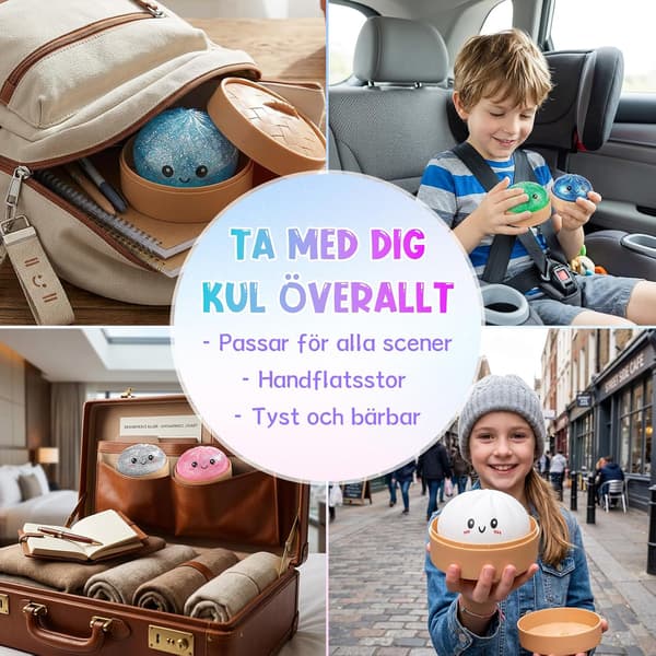 Glitter Dumpling Squish-y | 12 stk. Squish-y Squeeze Dumplings Boller med Steamer, Farverige Squishies Dumplings Stressbolde Legetøj, Blød Squeeze De