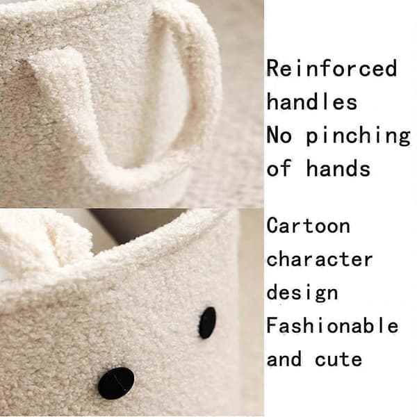 Lamb Wool Laundry Basket Cute and Practical Storage for the Home