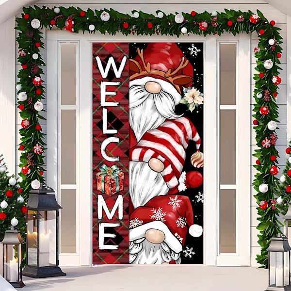Jul Dörrömslag God Jul Grinchmas Font Veranda Skylt Vinter Nyår Jul Jul Dekorationer och Tillbehör för Hemfest