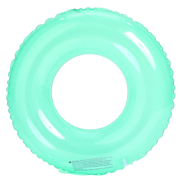 Oppblåsbar badering for barn, badering poolbøye, retrostripet PVC oppblåsbar bøye poolbøye Transparent green Suitable for ages 2-4