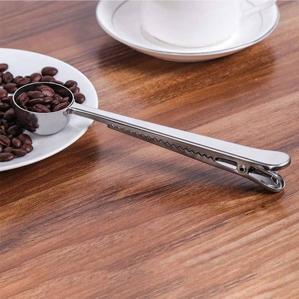 2 stk. kaffeske klips, rustfrit stål måleske, kaffeske, rustfrit stål kaffemåleske