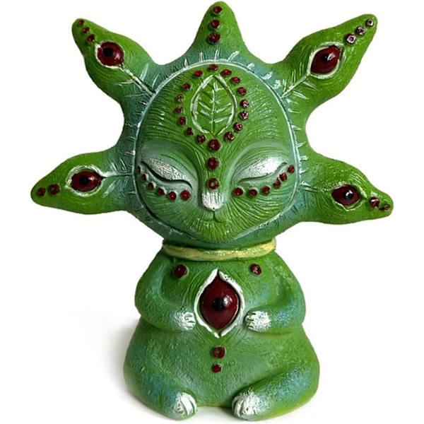 Alien varelser statyer i fantasivärlden, älvaharts prydnader, utomjordisk staty för utomhus trädgård hem festival hantverk dekoration