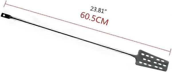 60,5 cm meskepadle i rustfritt stål med 15 hull, ergonomisk grep for ølbrygging