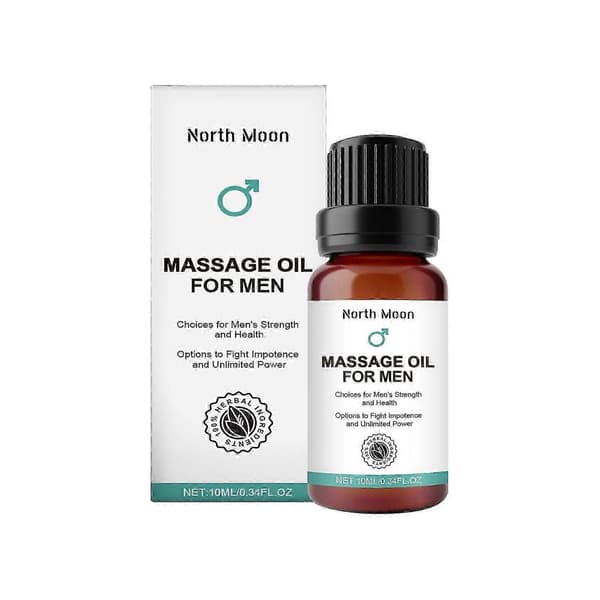 North Moon Massageolja för män, återfuktande kroppsförbättrande massageolja för män