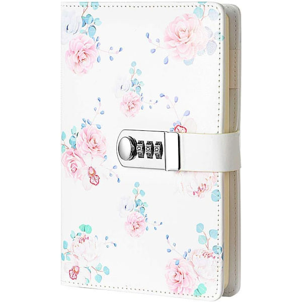 A5 (8,47 x 5,9 tommer) Låsejournal Dagbog Notebook Kombination Låsning Dagbog, Dagbog med Kombinationslås (Stil 4)
