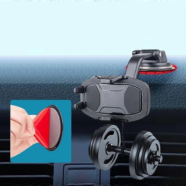 79mm Car Phone Holder Suction Cup Mount Secure Grip on Dashboard