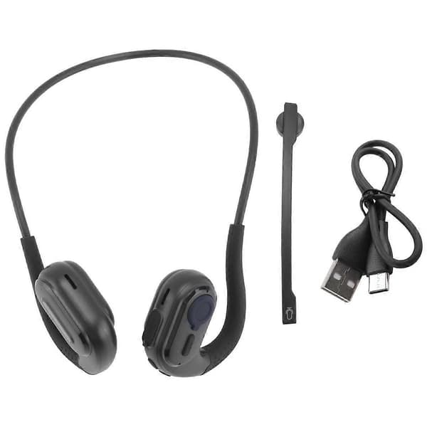 Trucker Bluetooth Headset Wireless Headphones with Detachable Boom Microphone, Mute Button, Open Ear