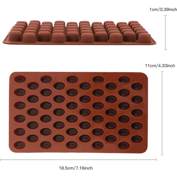 Chokoladebarforme med forskellige mønstre Velegnet til fest, velegnet til fremstilling af chokolade og is Chokoladesmelteforme 1 stk. (chokoladekerner)