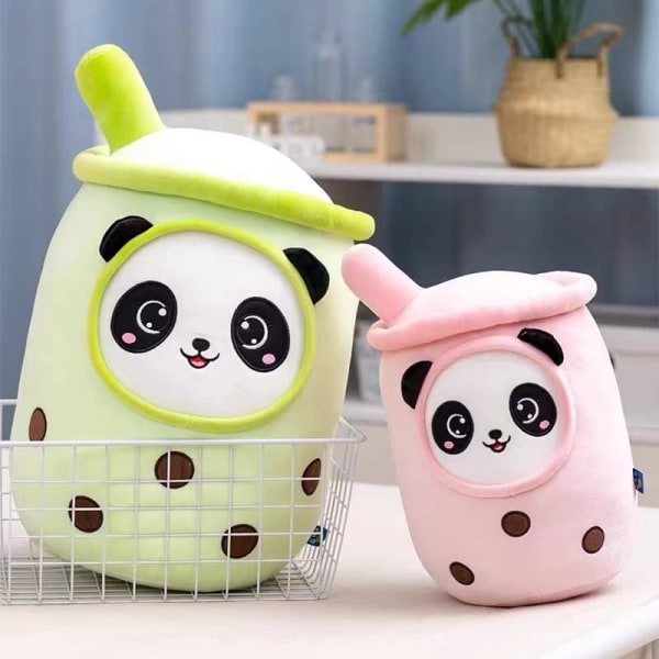 Söta plyschleksaker mjölk tekopp kudde plushise bubbla te plushie mjuk stoppning (9,45 tum)
