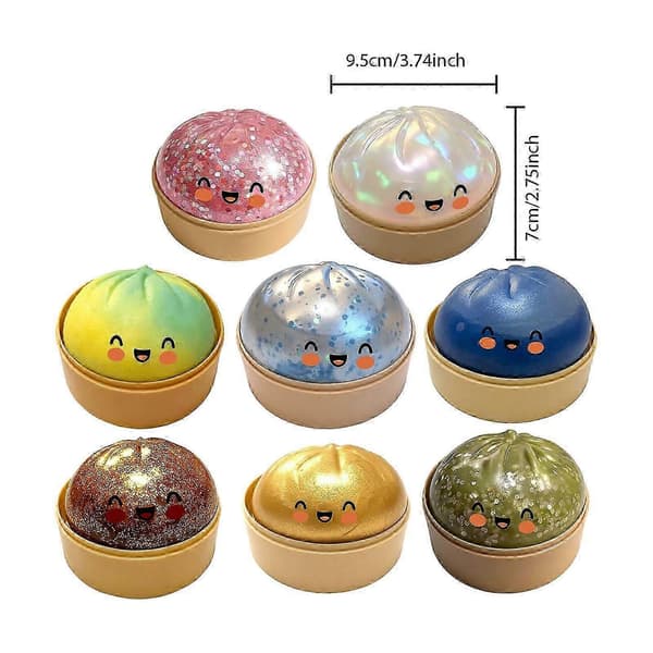 Dumpling Squishy, Dumpling Squishy Mystery, 4 inch Jumbo Dumpling Stress Ball, Soft Dough for Adults for Decompression A