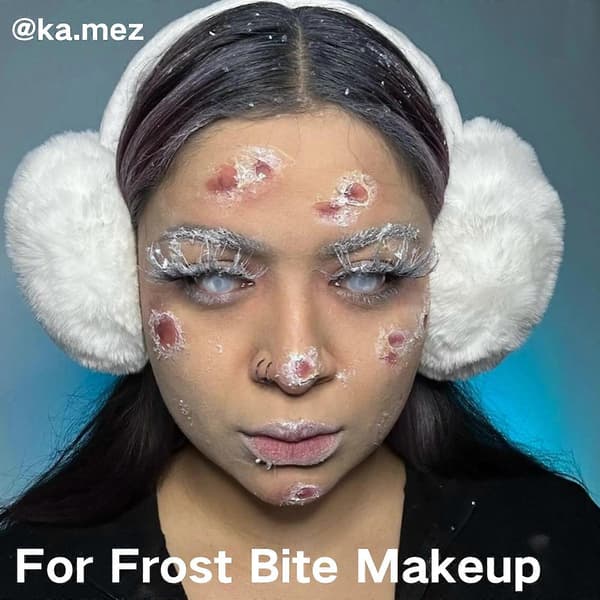 SFX Makeup Kit Blå Mærke Hjul Ansigts- og Kropsmaling med Stippelsvampe til Halloween