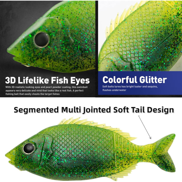 4 st stor simulering bläckfiskfiske lockar betessats, 3D holografiska ögon, inbyggda flerfärgade blyblock genom tunga, stabila och frestande-10 cm