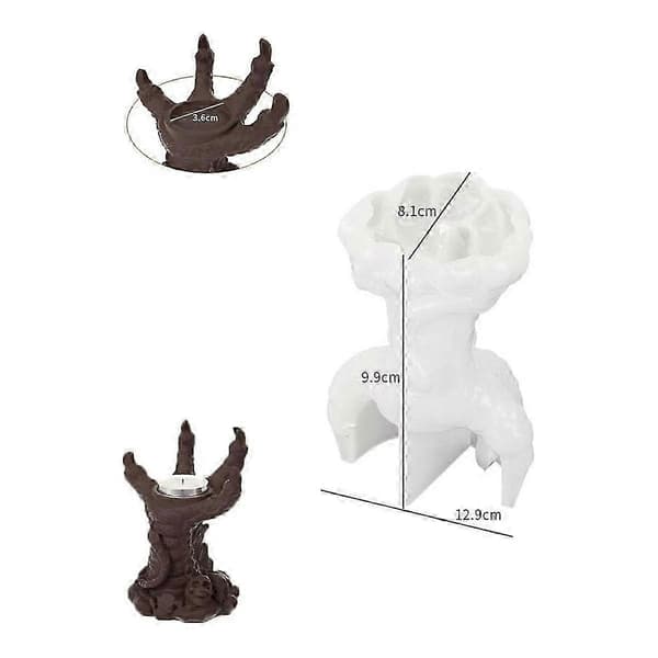 3D Dragon Claw Silikonform, Demon Ghost Hand Resin Clay Ljusstake Gjutform för Resin Ljusform