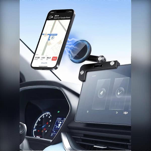 Self-locking holder compatible with Tesla Model 3 and Model Y — ABS 360° rotating adjustment