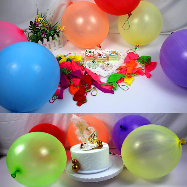 30stk Punch-ballonger, tykkere neon Punching-ballong Heavy Duty Bursdagsfestutstyr for Barn Bryllupsutstyr