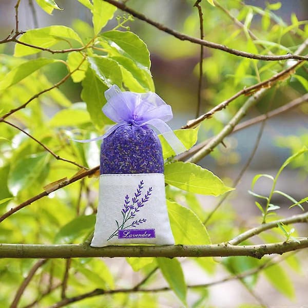 50 stk. tomme lavendelposer Blomsterprint Duftpose Brevpose til afslappende søvn Light purple 25pcs