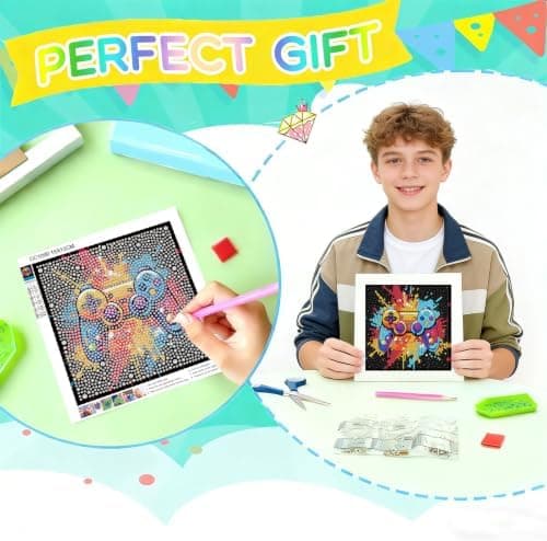 bleihum Spel Diamantmålningssatser för barn 8-12 år med ram