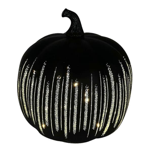Twinkle LED-lysgresskar, tidsstyrt lysende glitrende stjernenattdekor glassgresskar 15cm