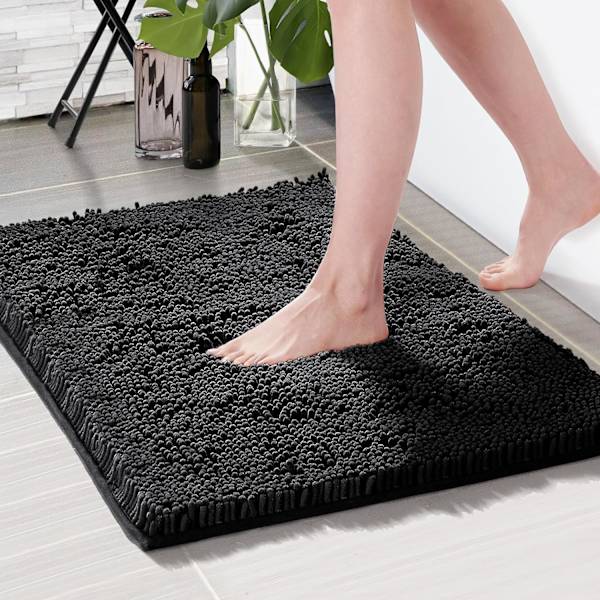 Kylpyhuoneen matot, 17\"x24\", liukumattomat kylpymatot kylpyhuoneeseen, imukykyiset suihkumatto, pehmeä chenille-kylpymatto, pieni kylpymatto lattiamatto kylpyammeeseen