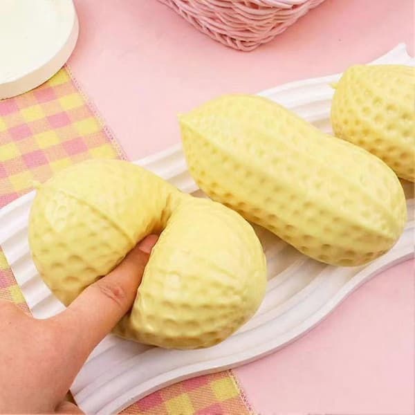 Peanøtt Squishy Leketøy Sakte Stigende Stresslindring Sensorisk Lek Skrivebordsdekor