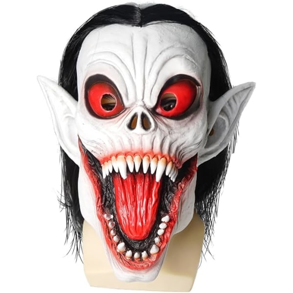 Voksne Spooky Halloween Latex Realistisk Kostume - Scary Silicone Full Cover Hovedmaske - Cosplay eller Fancy Dress