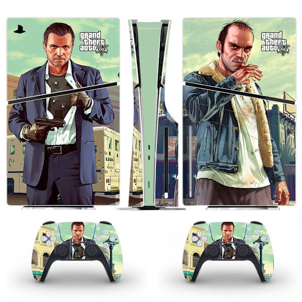 Playstation 5 Slim Ps5 Slim GTA -tarra ja ohjainteipit, naarmuuntumaton (Disk02) Style08