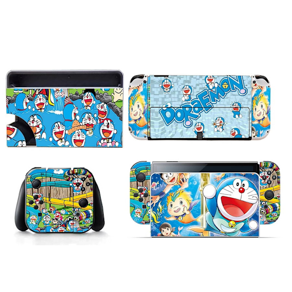 Sopii kytkimen OLED-tarroihin, söpö eläin, pölytiivis, naarmuuntumaton ja värikkäät tarrat（Doraemon） Style04