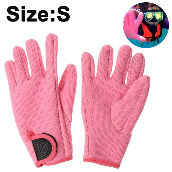 1,5 mm neopren dykkerhansker Anti-Slip våtdrakt hansker for menn kvinner vann hansker for dykking snorkling-rosa S