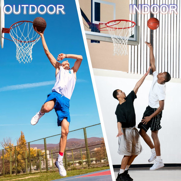 10 stk. Basketball Net Udendørs, Professionel Heavy Duty Basketball Net Udskiftning, All Weather Anti Whip, Velegnet 12 Loops Basketball Kurv