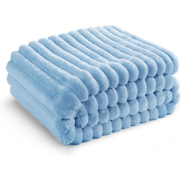 Fleece filt för två personer till soffan - Supermjuk och mysig filt för kvinnor, söt liten filt för flickor, 60x80 tum
