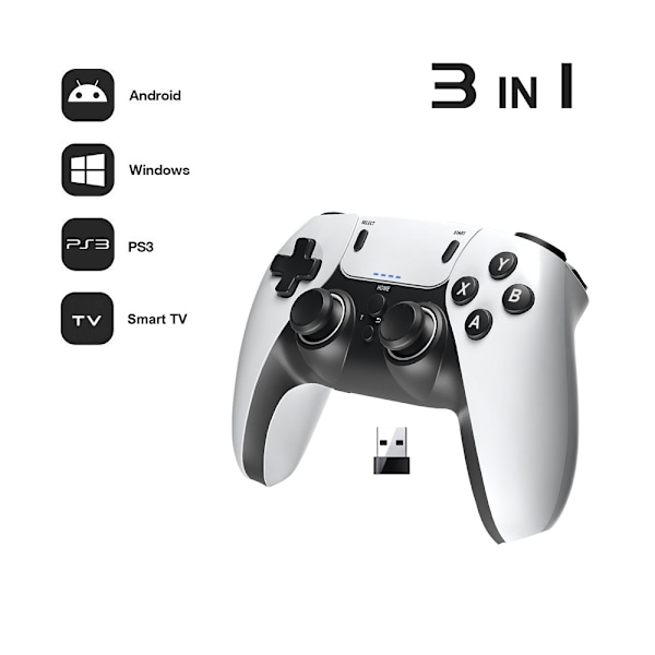 1 Pakke 3 i 1 PS Controller DoubleShock Trådløs til Playstation