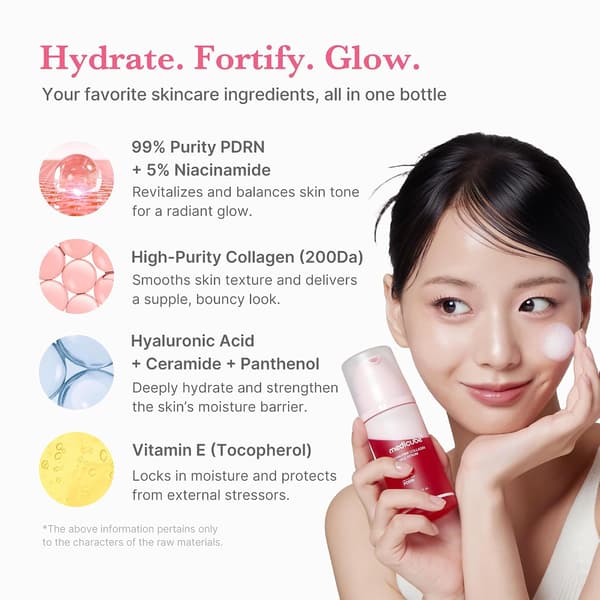 Medicube PDRN Pink Collagen Bubble Serum - Absorbs Easily