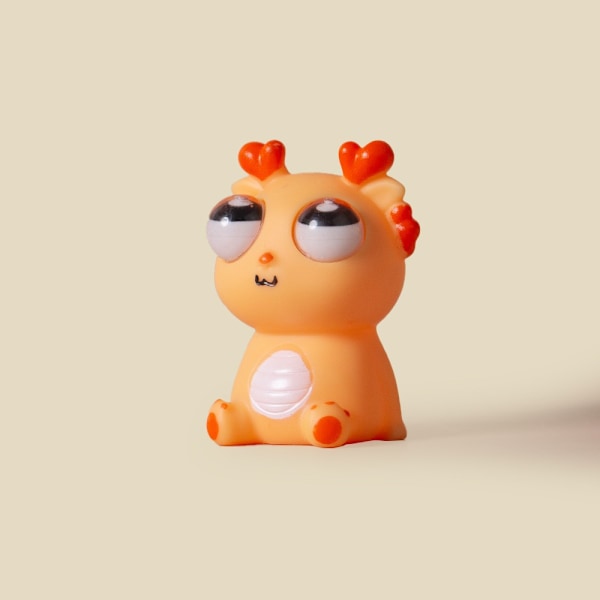 Squeeze Stress Relief Toy Ögonpoppande Drake Rolig Ögonboll Sprängleksaker Pop Out Eyes Leksak för Födelsedagspresenter, Festfavoriter, Perfekt Present för Alla Tillfällen Orange