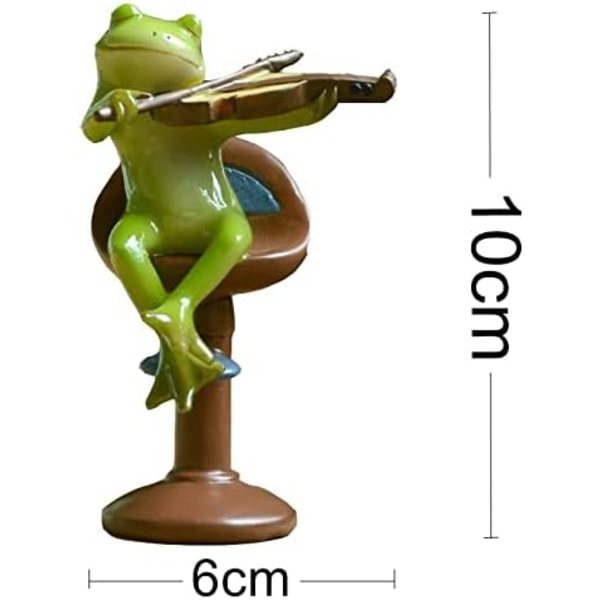 Miniatyrträdgårdsfe groda figurin - helt enkelt glad
