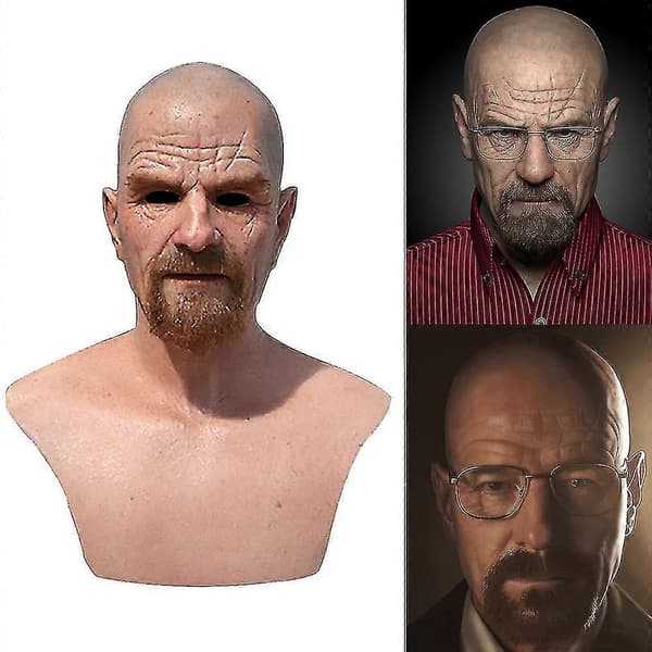 Latex Full hode Walter White Breaking Bad Halloween Cosplay Maske