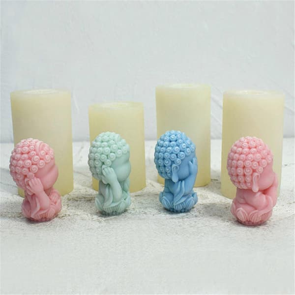 Statue Stearinlysform til DIY Stearinlys Gips Ornamenter Julegave Boligindretning, Epoxyharpiks Støbe Silikoneform
