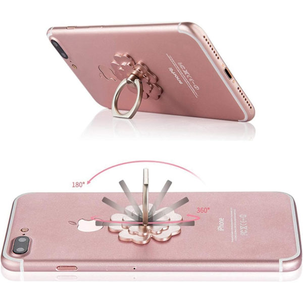 Finger Ring Holder 360 Rotation Telefonholder Ring Grip Kompatibel med Apple iPhone Xs Max XR X 8 7 Plus 5 5s Samsung S8 S7 4-Pack