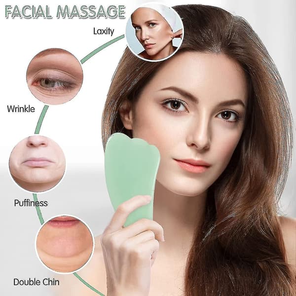 Gua Sha -kivi, 5 kpl Gua Sha -kasvohoito jadakivellä, erinomainen Gua Sha -hieronta